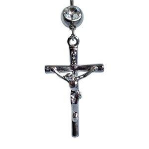 Religious Jesus Navel Belly Button Ring Body Piercing Jewelry 14g